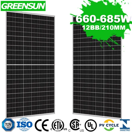 680W Highest Efficiency 25 Years Warranty Half Cell PV Solar System Monocrystalline Solar Panel with Solar Battery Bank 