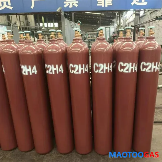 Gás etileno 3n5 a 6n, grau eletrônico de alta pureza, grau industrial, gás C2h4, 40L, 50L